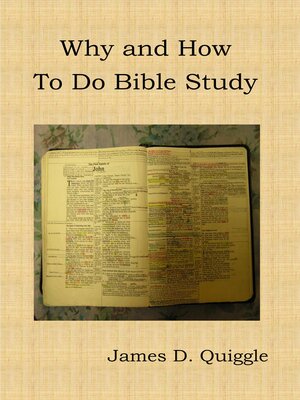 cover image of Why and How to Do Bible Study